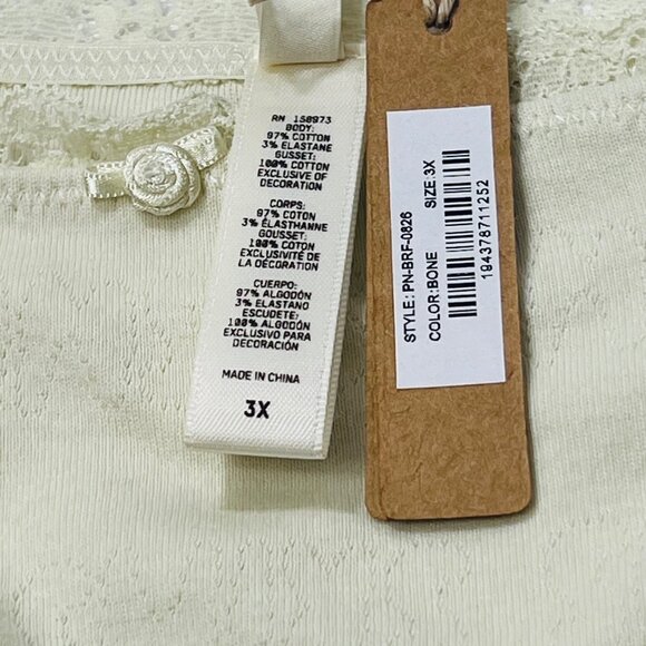 SKIMS Lace Pointelle Cheeky Brief Bone 3X‎ - Picture 9 of 12